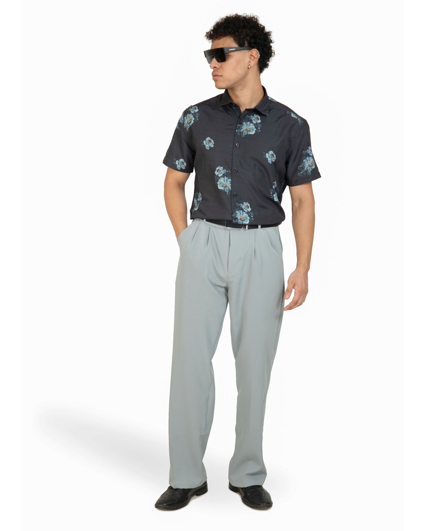 "Mystic Blue Rose Shirt"
