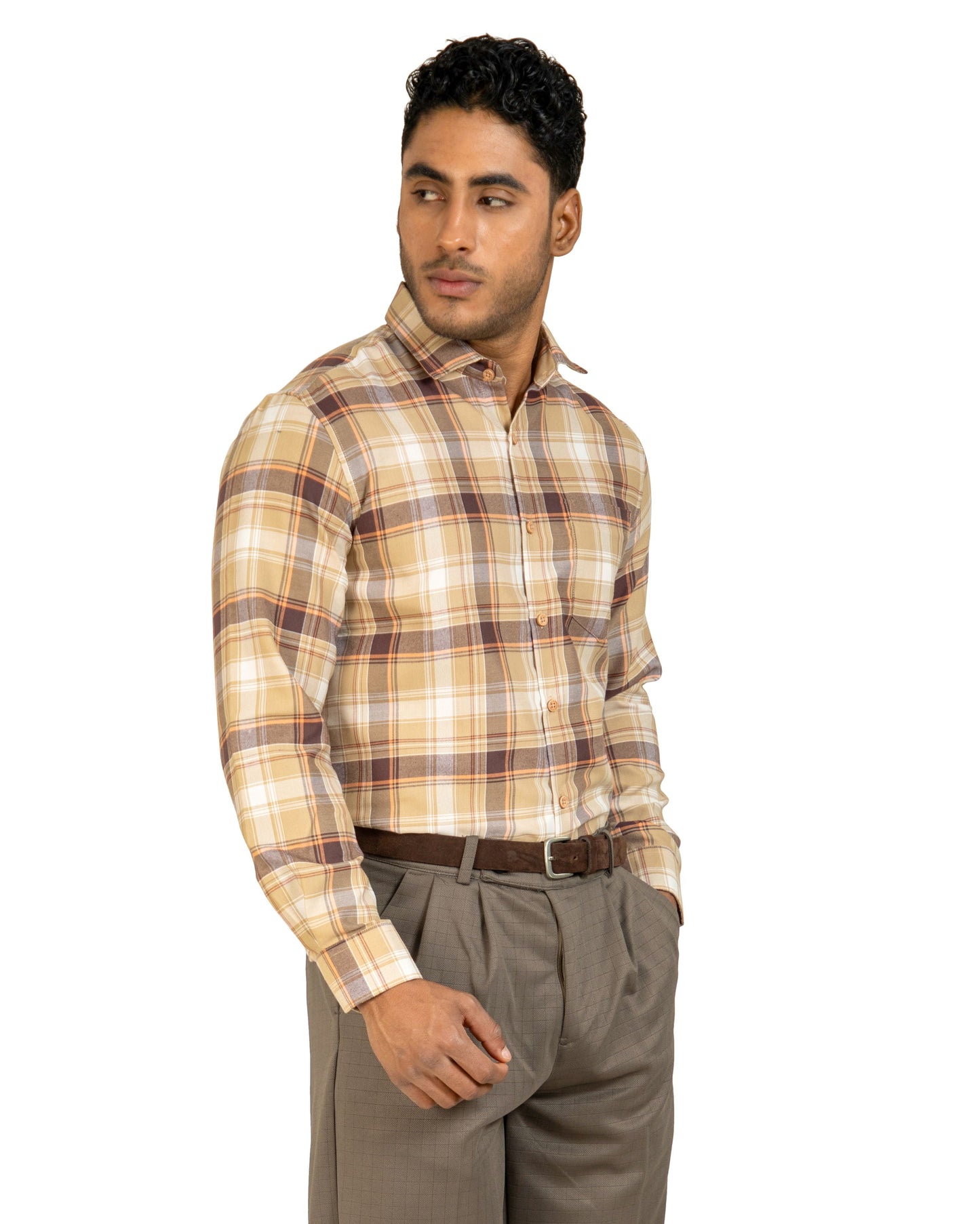 "Brown Plaid Shirt"