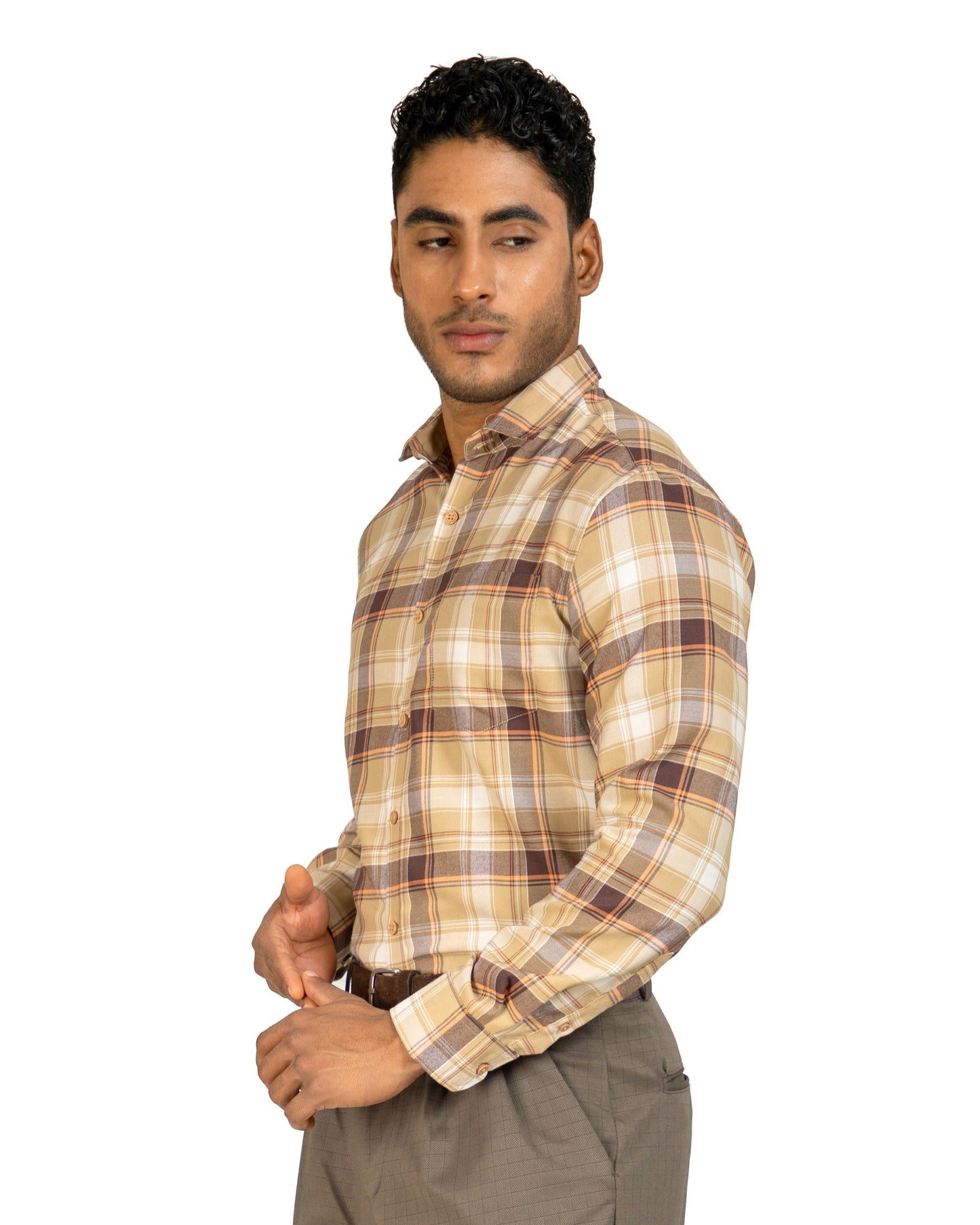 "Brown Plaid Shirt"