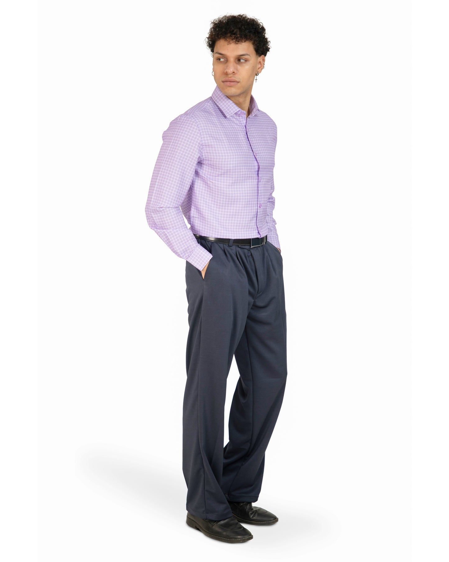 "Lilac Chequred shirt"