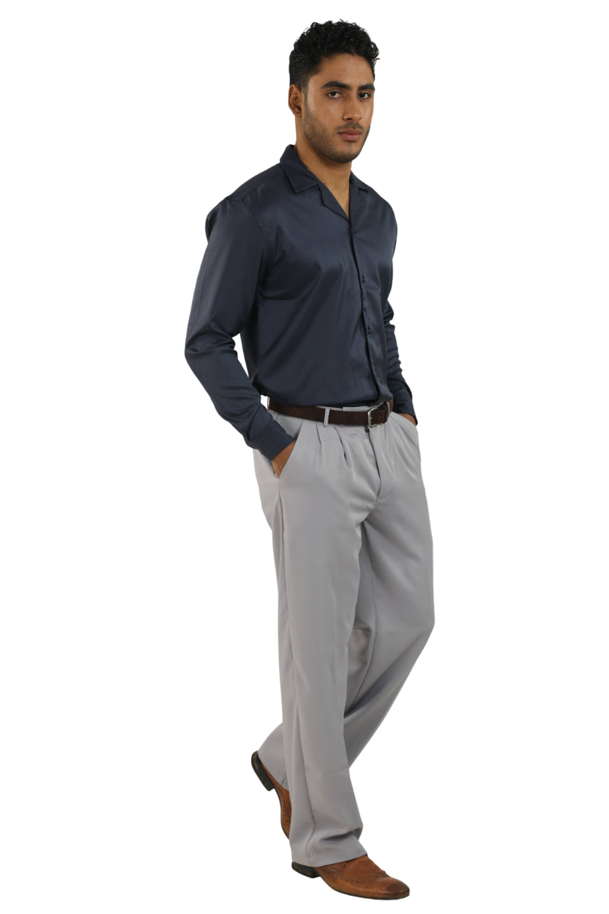 "Navy-Blue Korean Shirt"