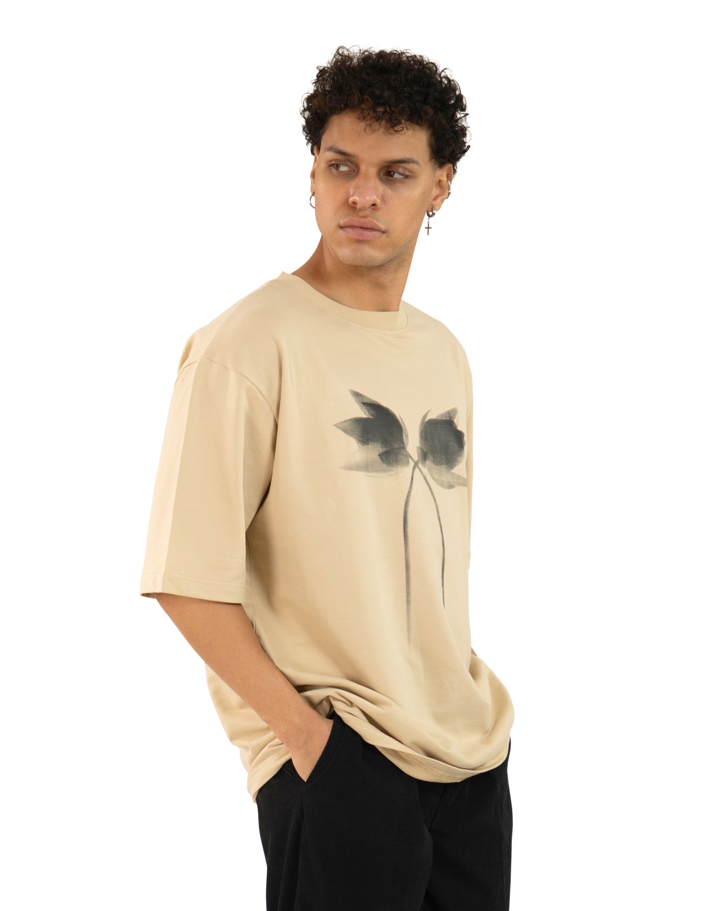 "beige Oversized T-Shirt "