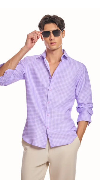 Lilac Chequered shirt