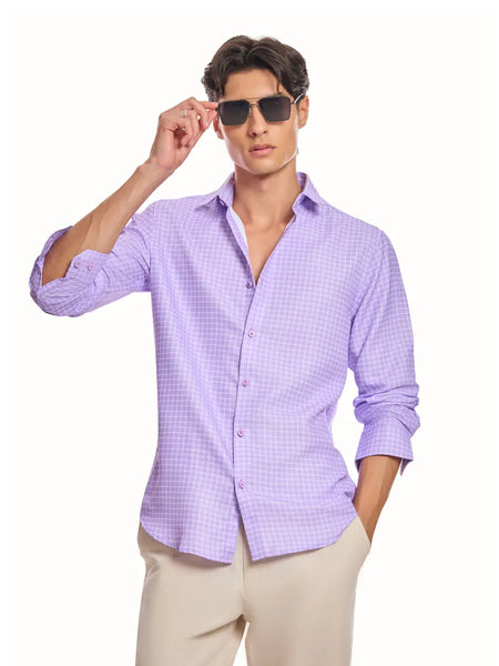 Lilac Chequered shirt