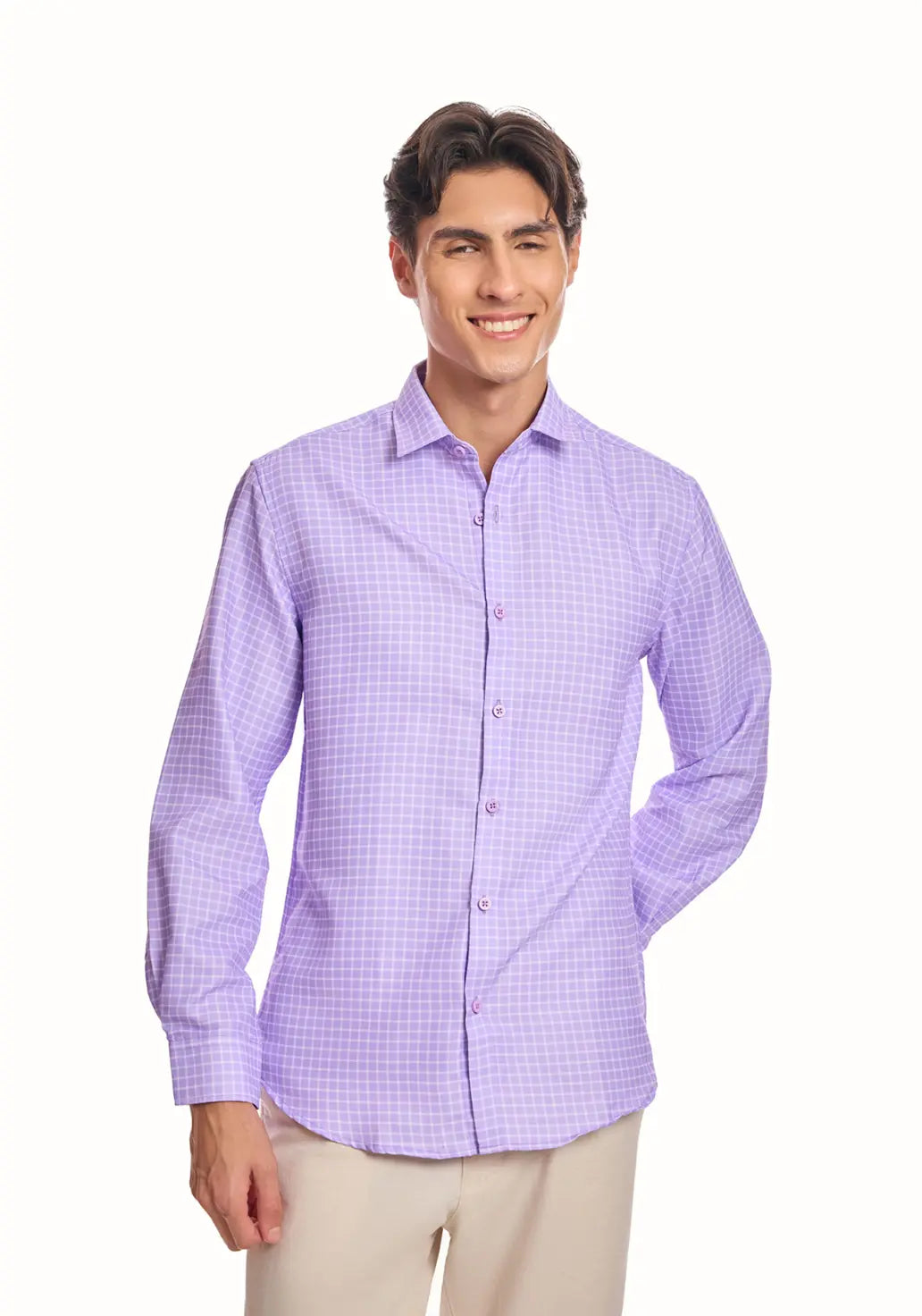 Lilac Chequered shirt