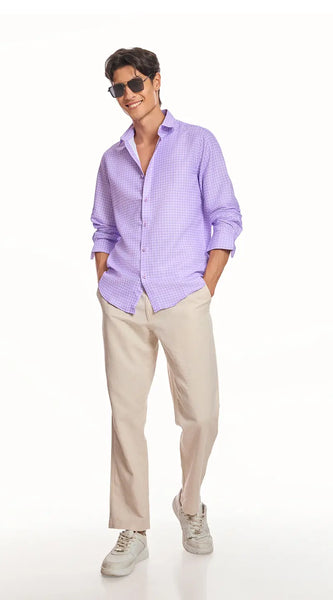 Lilac Chequered shirt