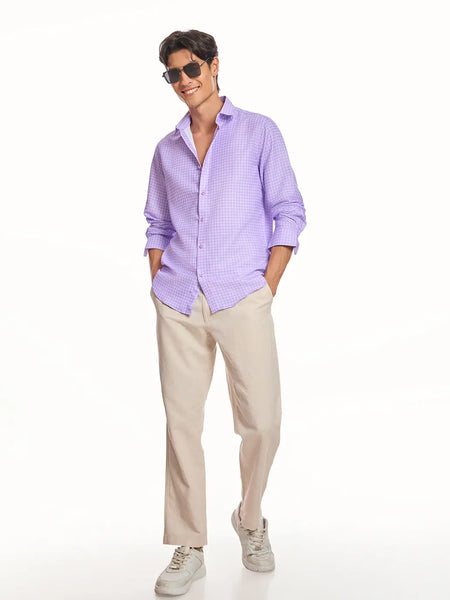 Lilac Chequered shirt