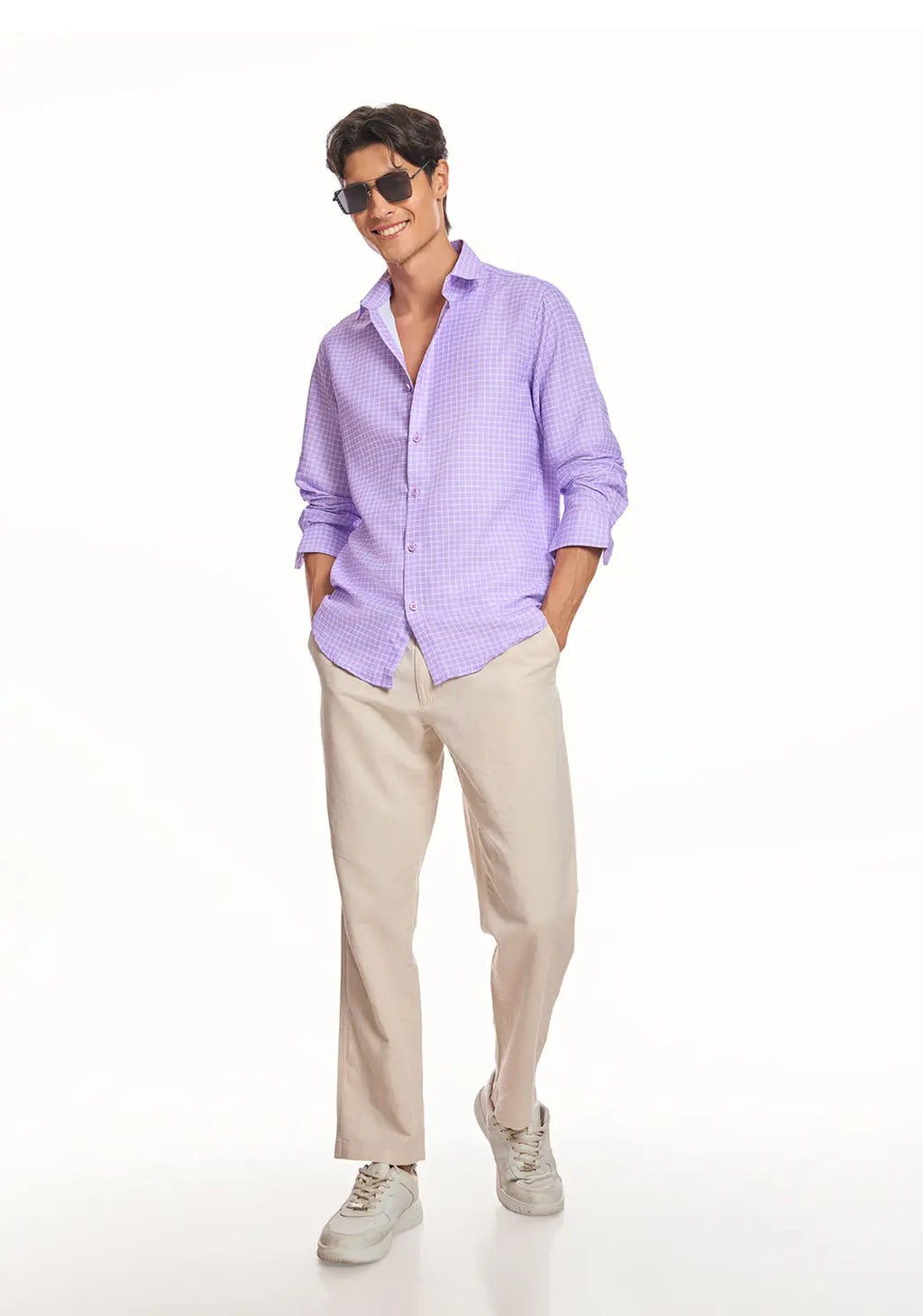 Lilac Chequered shirt