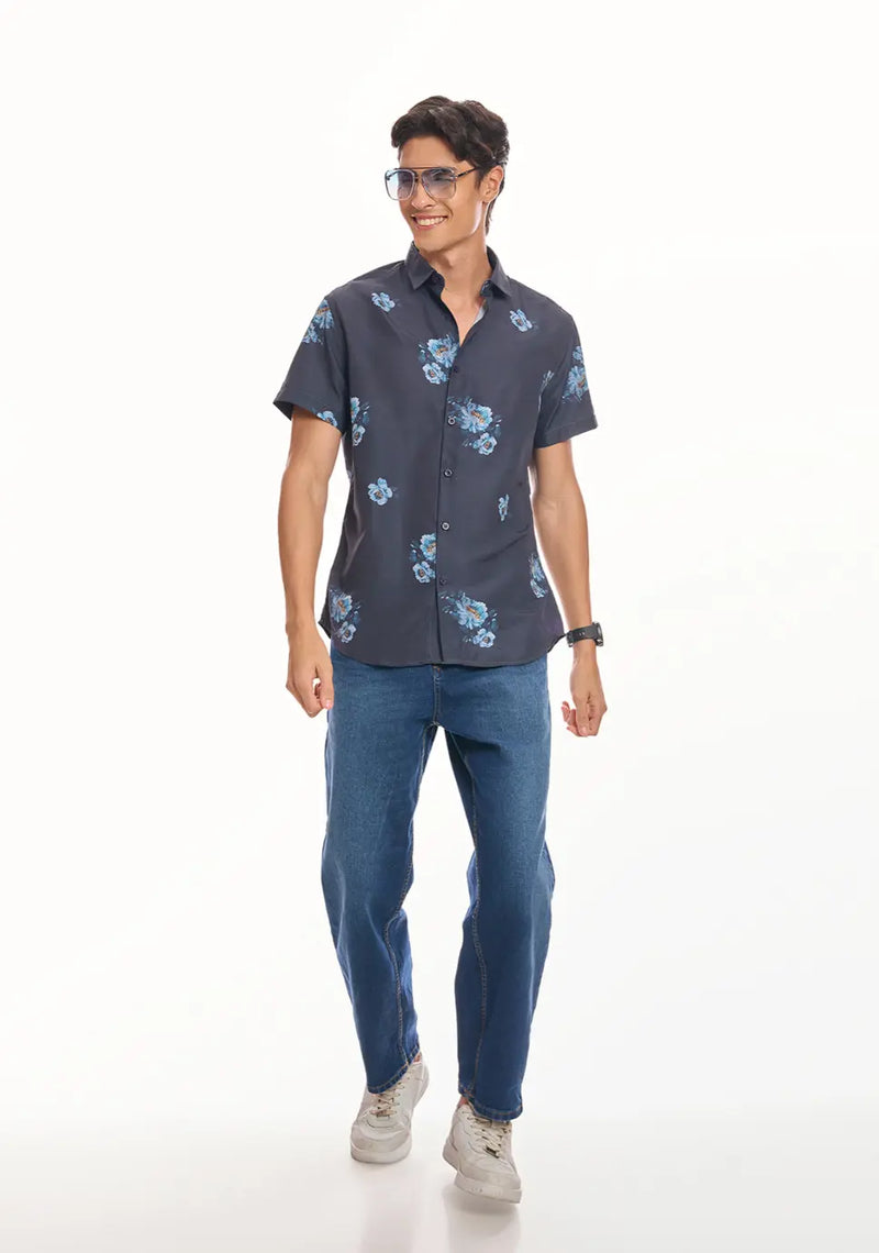 Mystic Blue Rose Shirt