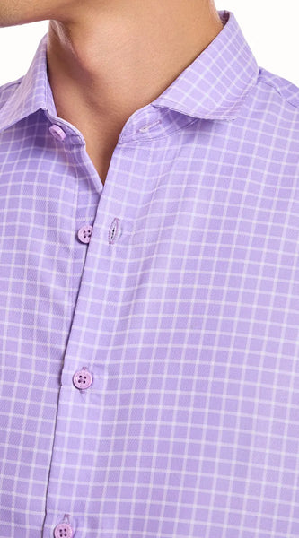 Lilac Chequered shirt