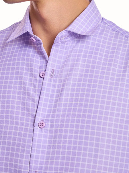 Lilac Chequered shirt