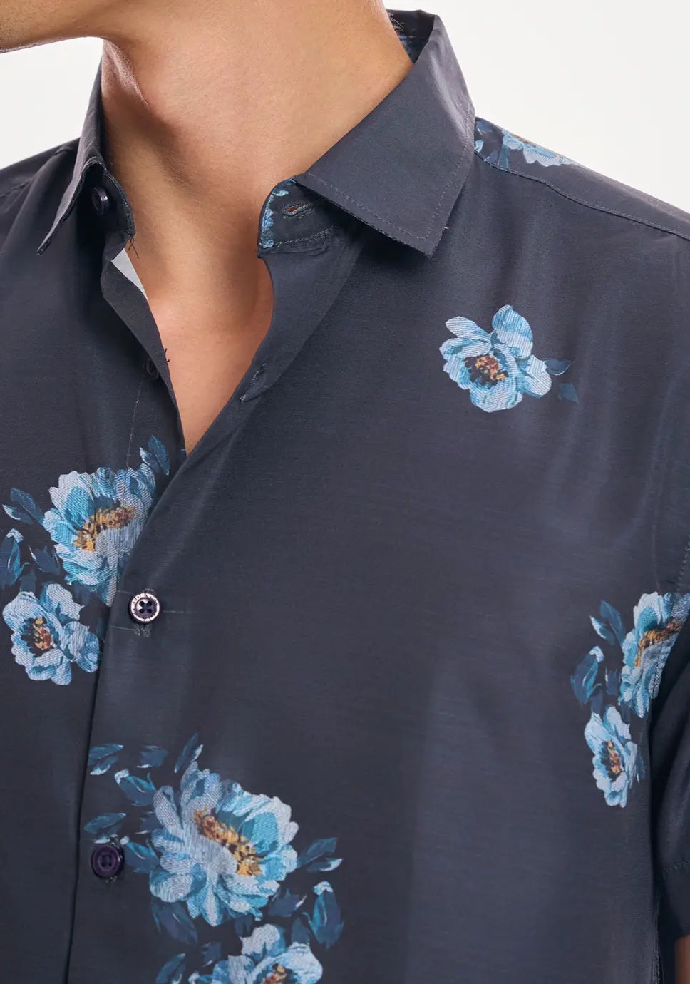 Mystic Blue Rose Shirt