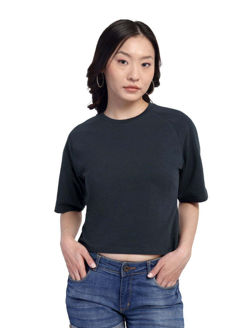 Slate Muse - Raglan Crop Top
