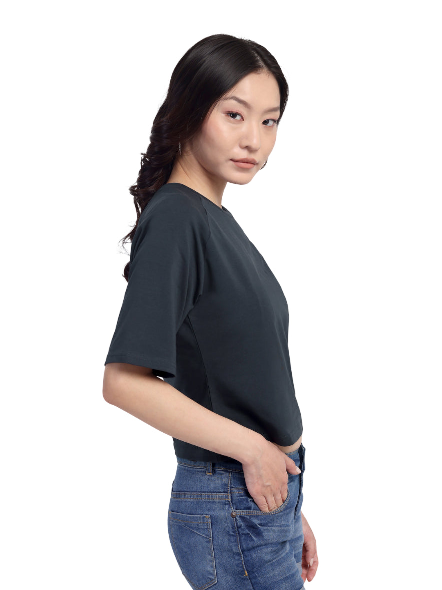 Slate Muse - Raglan Crop Top