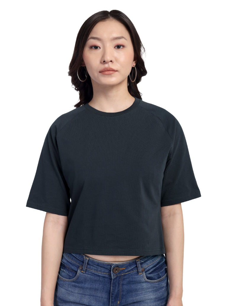 Slate Muse - Raglan Crop Top