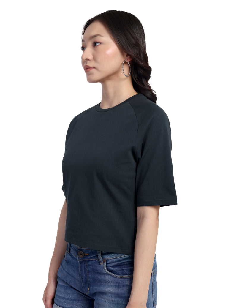 Slate Muse - Raglan Crop Top