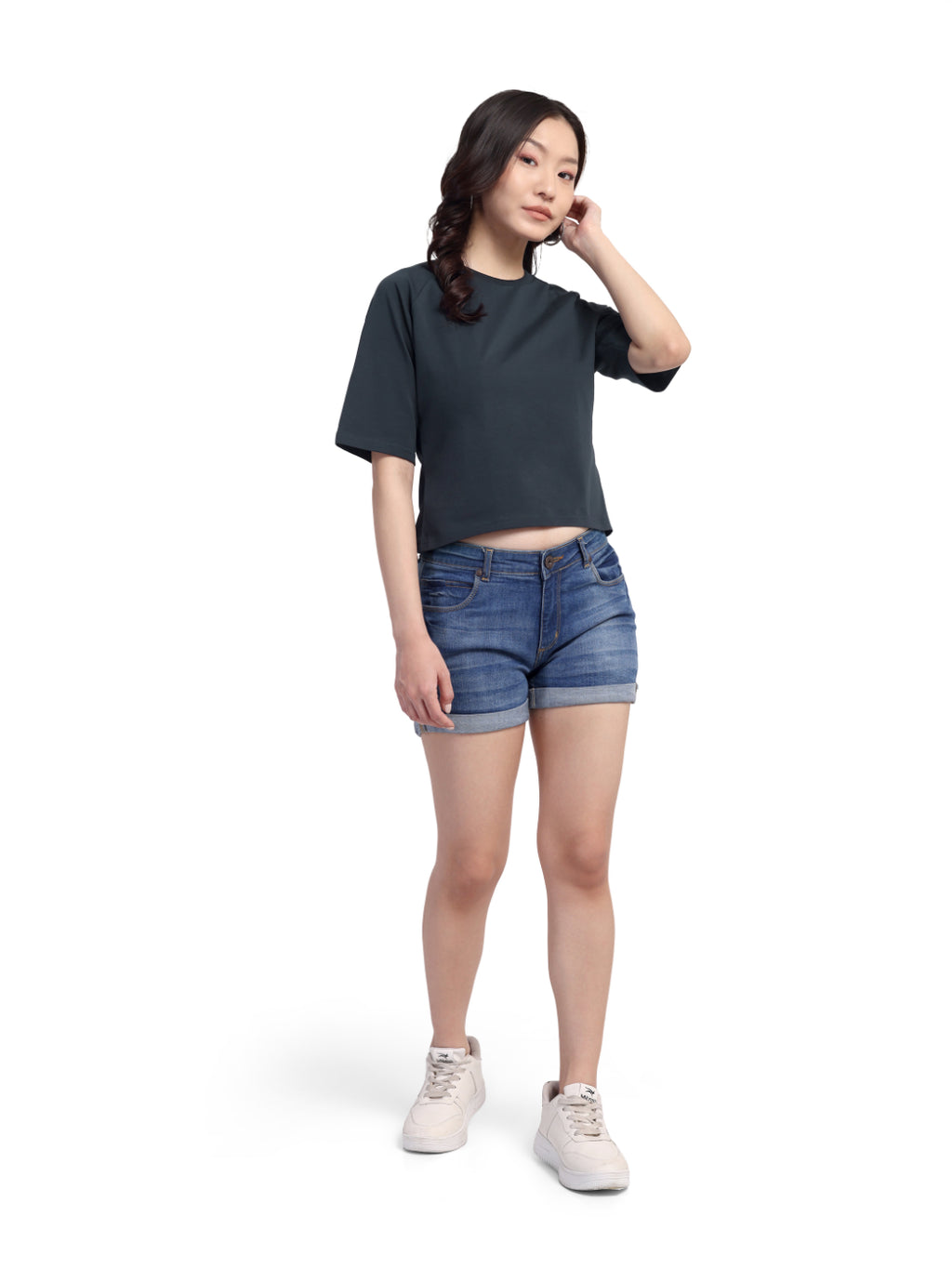 Slate Muse - Raglan Crop Top