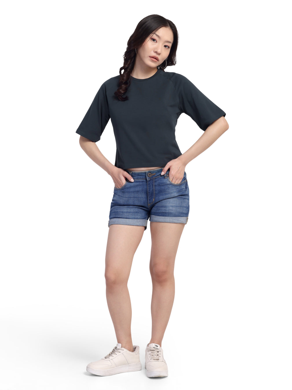 Slate Muse - Raglan Crop Top