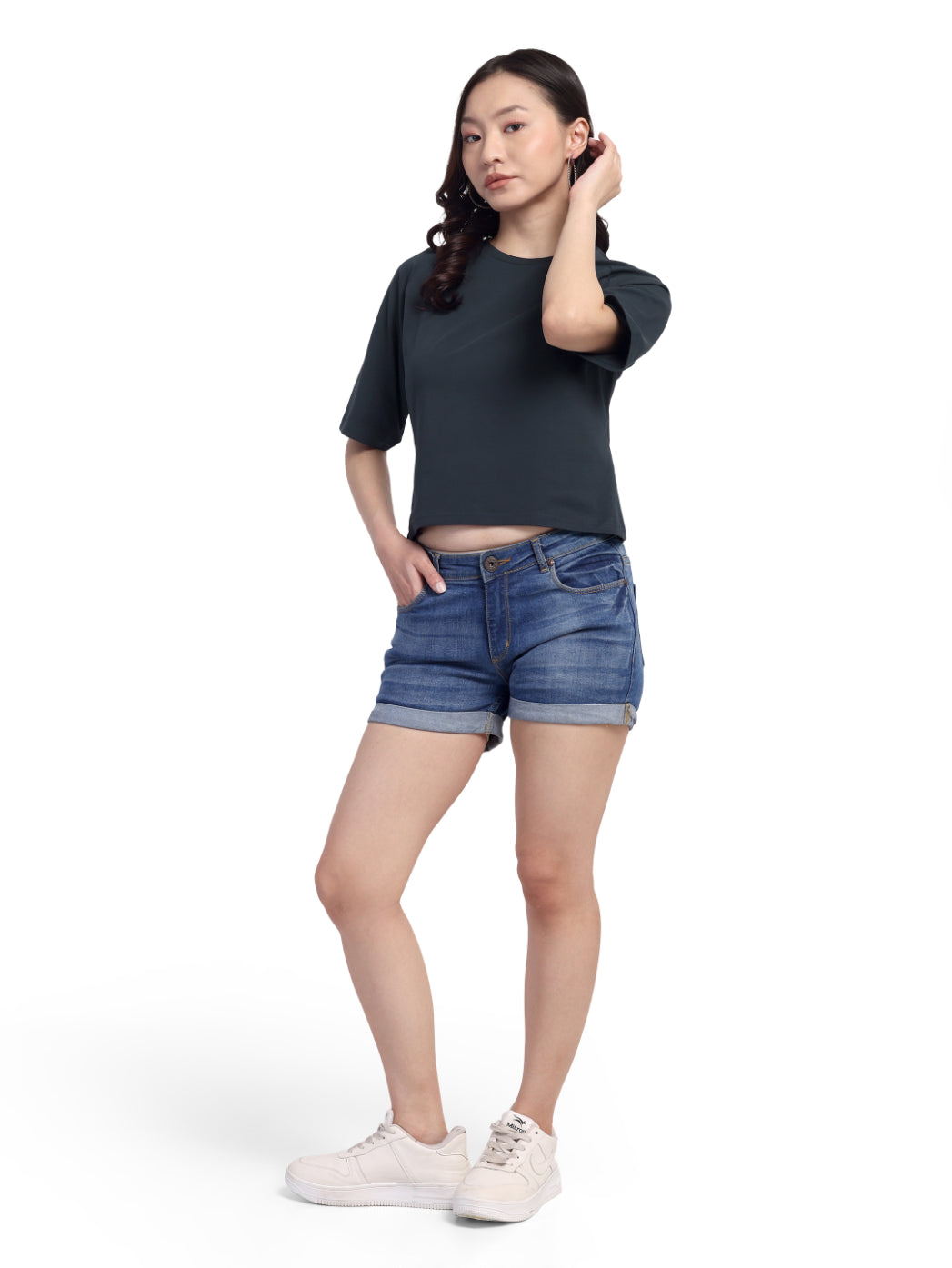 Slate Muse - Raglan Crop Top