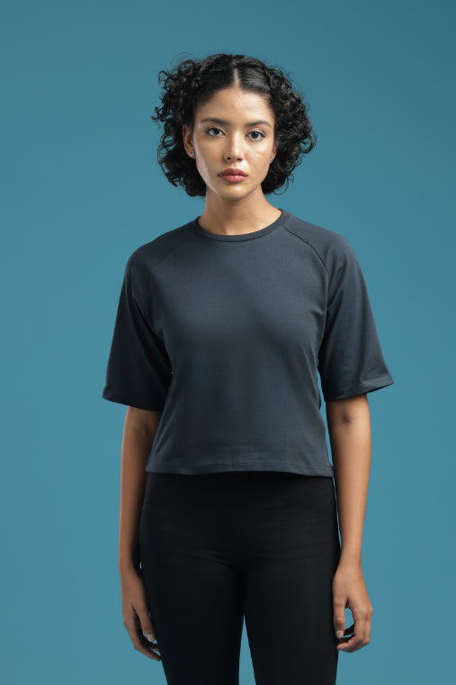 Slate Muse - Raglan Crop Top