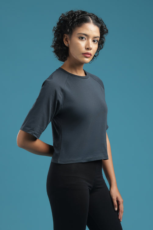 Slate Muse - Raglan Crop Top