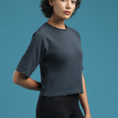 Slate Muse - Raglan Crop Top