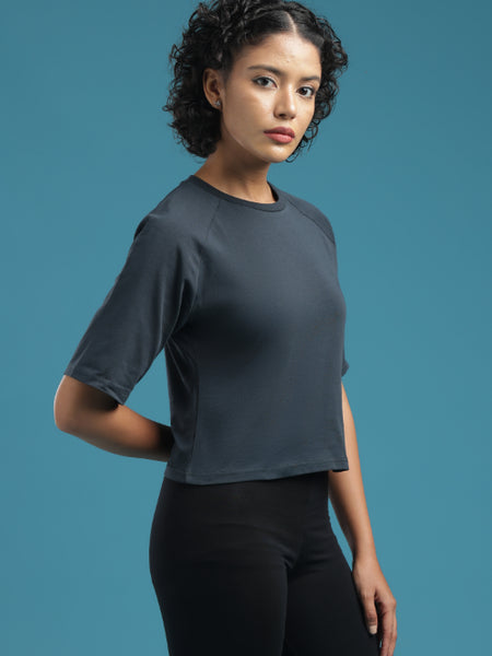 Slate Muse - Raglan Crop Top