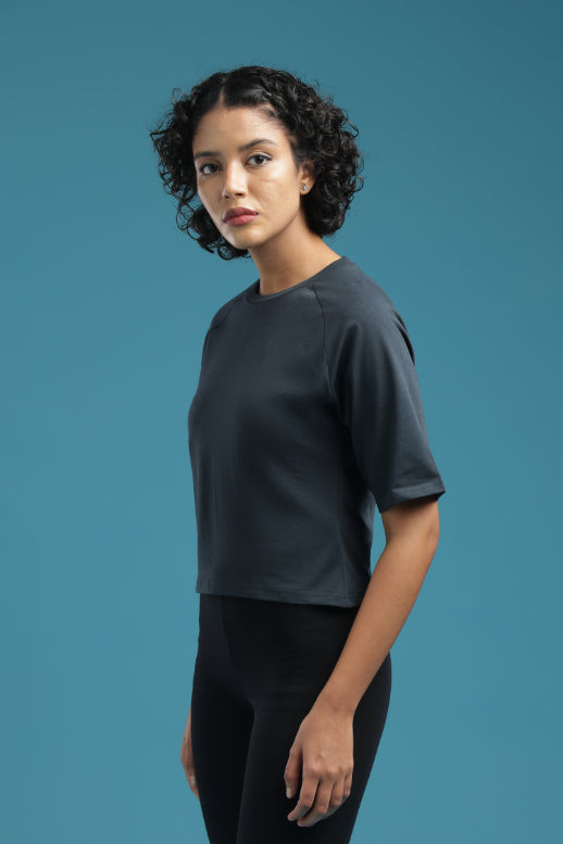 Slate Muse - Raglan Crop Top