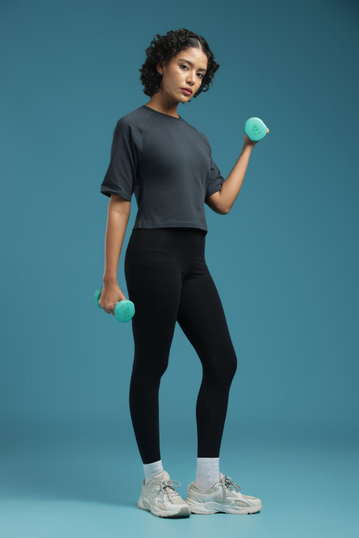 Slate Muse - Raglan Crop Top