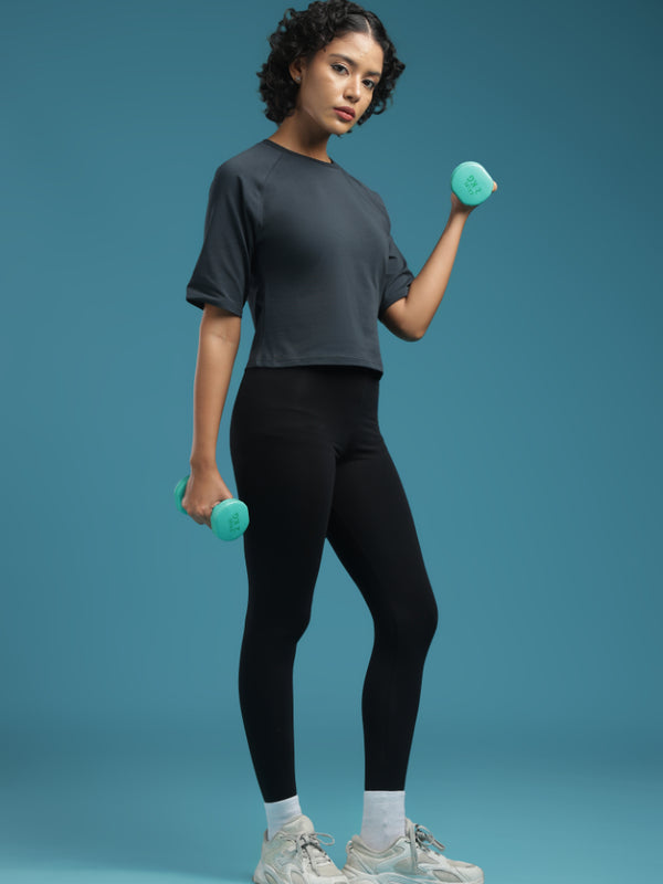 Slate Muse - Raglan Crop Top