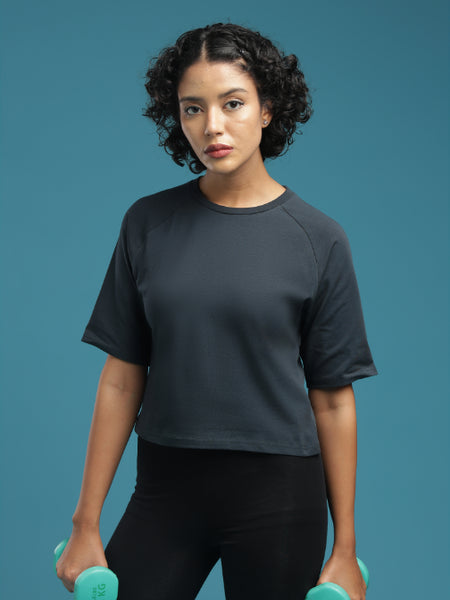Slate Muse - Raglan Crop Top