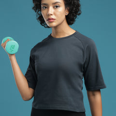 Slate Muse - Raglan Crop Top