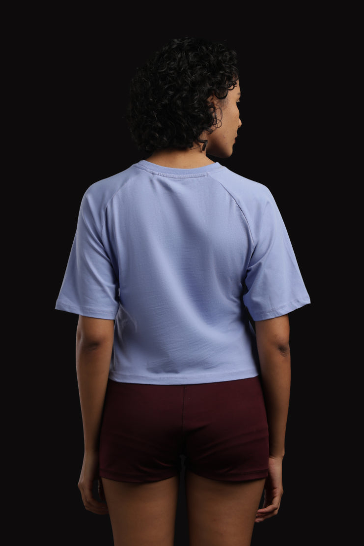 Violet Drift-  Raglan Crop Top