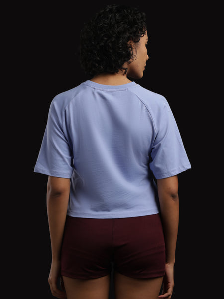 Violet Drift-  Raglan Crop Top