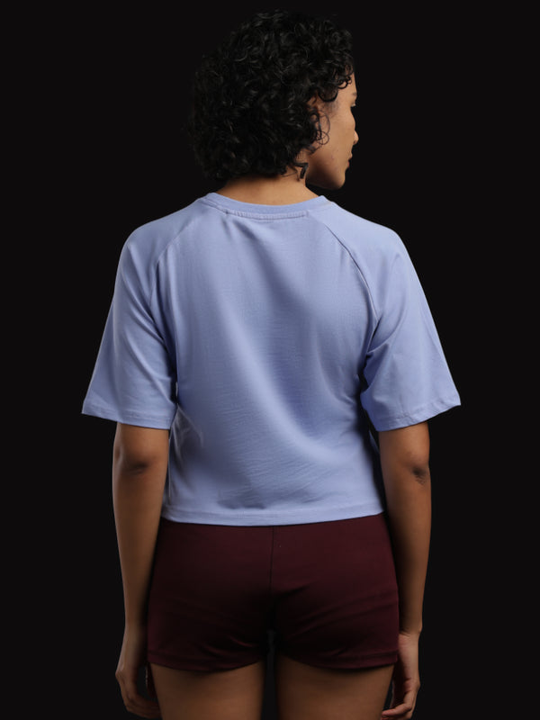 Violet Drift-  Raglan Crop Top