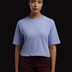 Violet Drift-  Raglan Crop Top