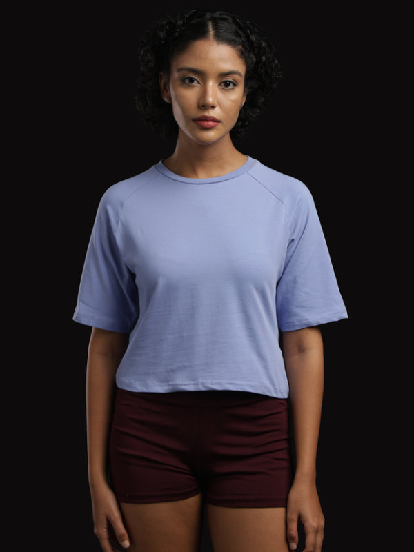 Violet Drift-  Raglan Crop Top