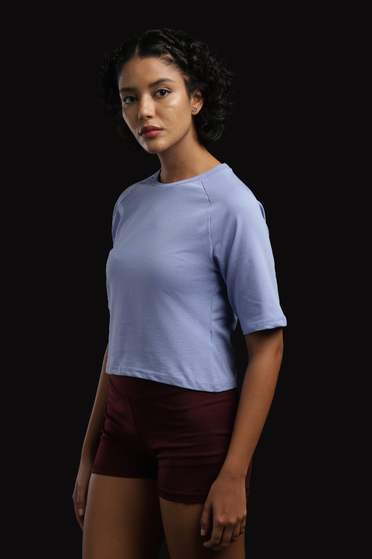 Violet Drift-  Raglan Crop Top