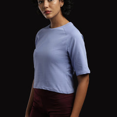 Violet Drift-  Raglan Crop Top