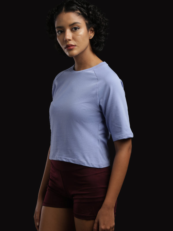 Violet Drift-  Raglan Crop Top
