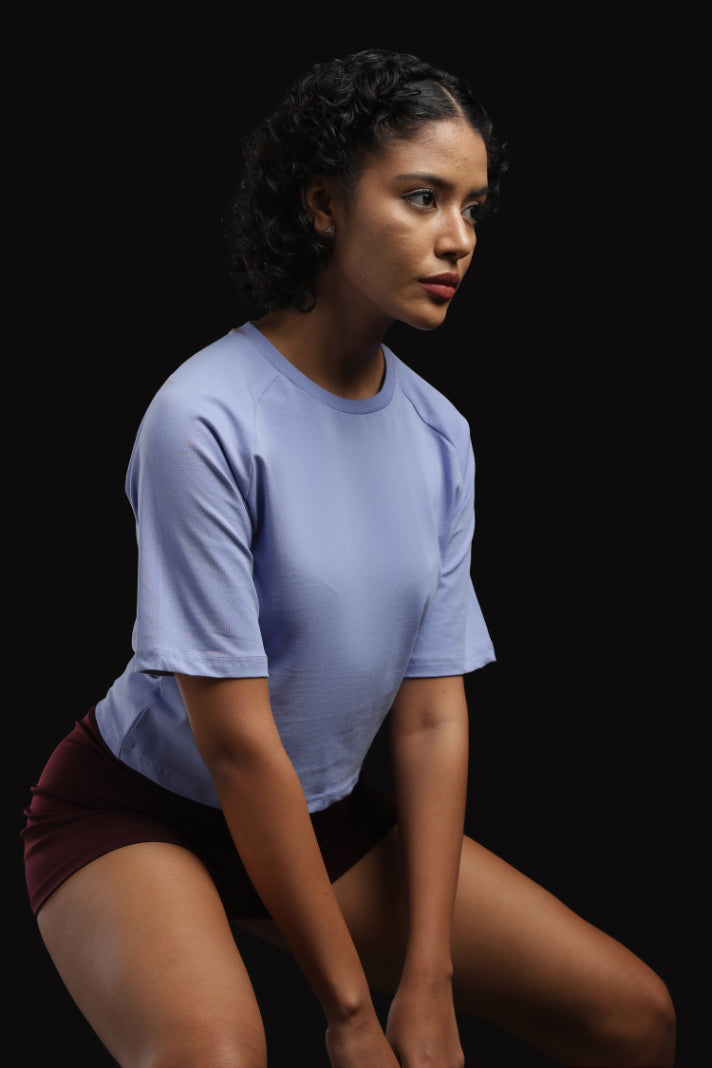 Violet Drift-  Raglan Crop Top