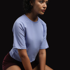 Violet Drift-  Raglan Crop Top
