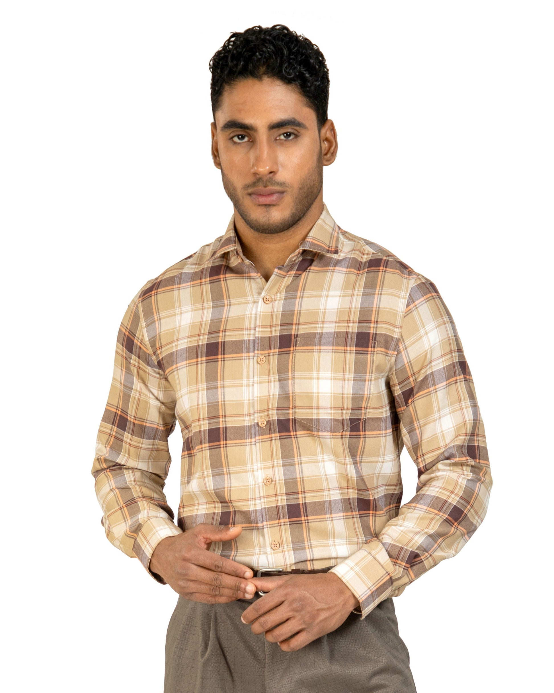 "Brown Plaid Shirt"