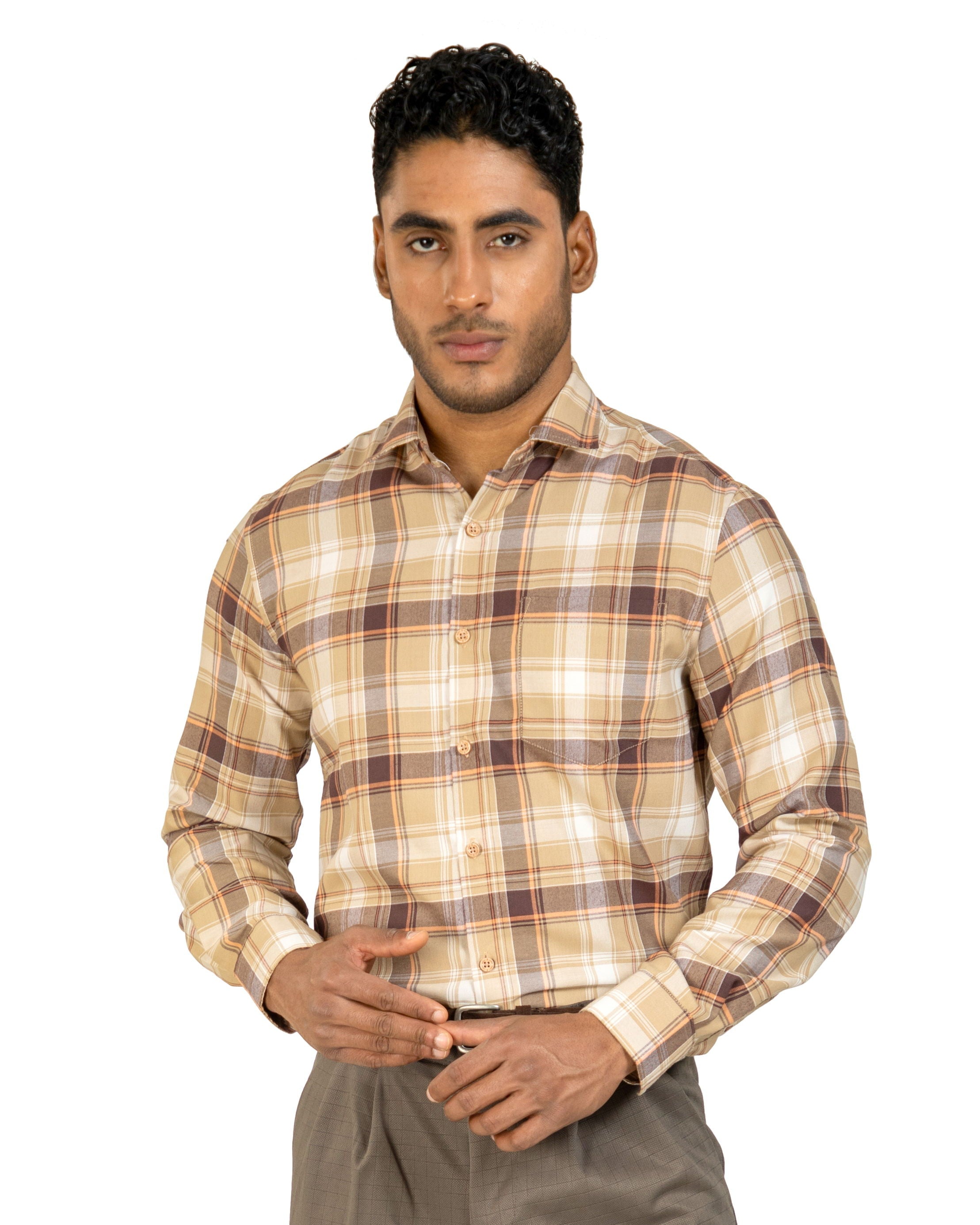 "Brown Plaid Shirt"