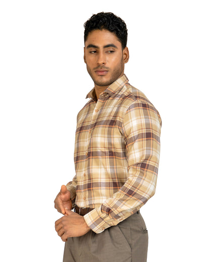 "Brown Plaid Shirt"
