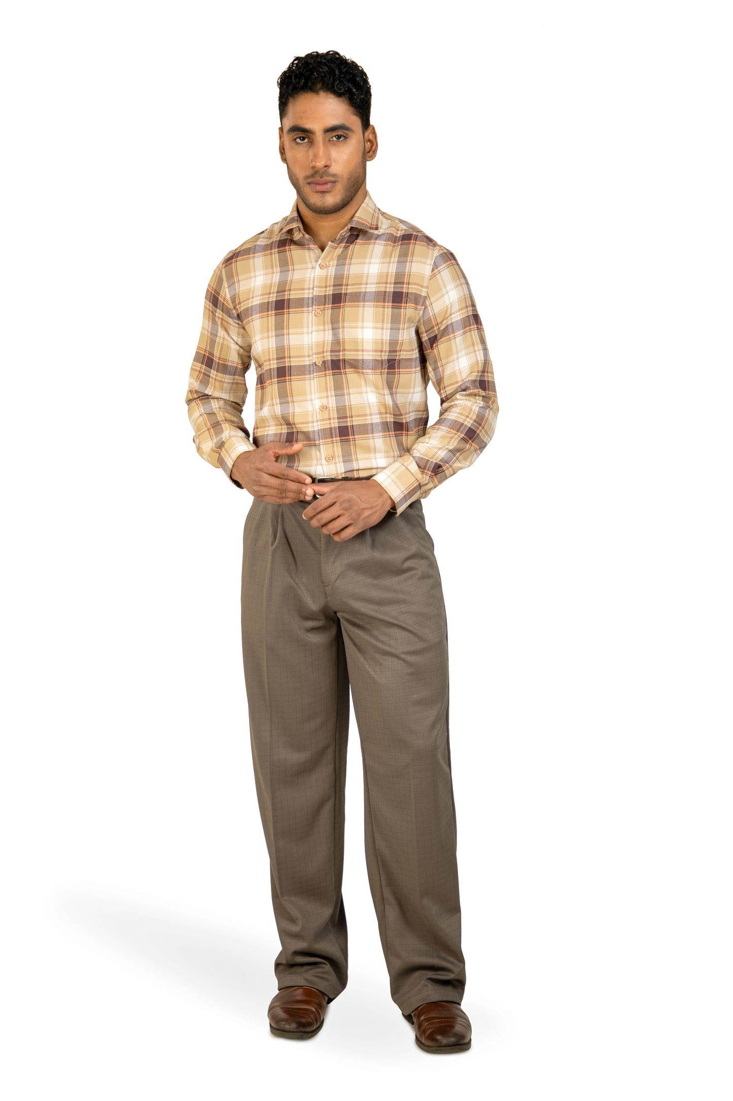 "Brown Plaid Shirt"