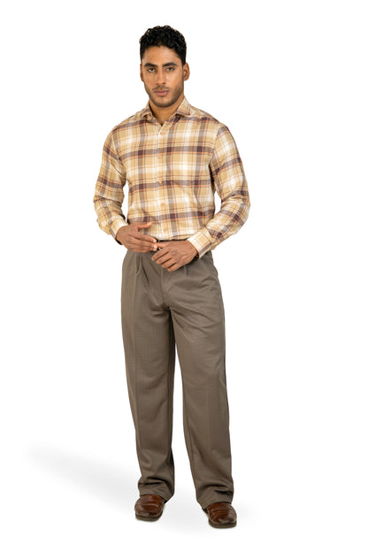 "Brown Plaid Shirt"