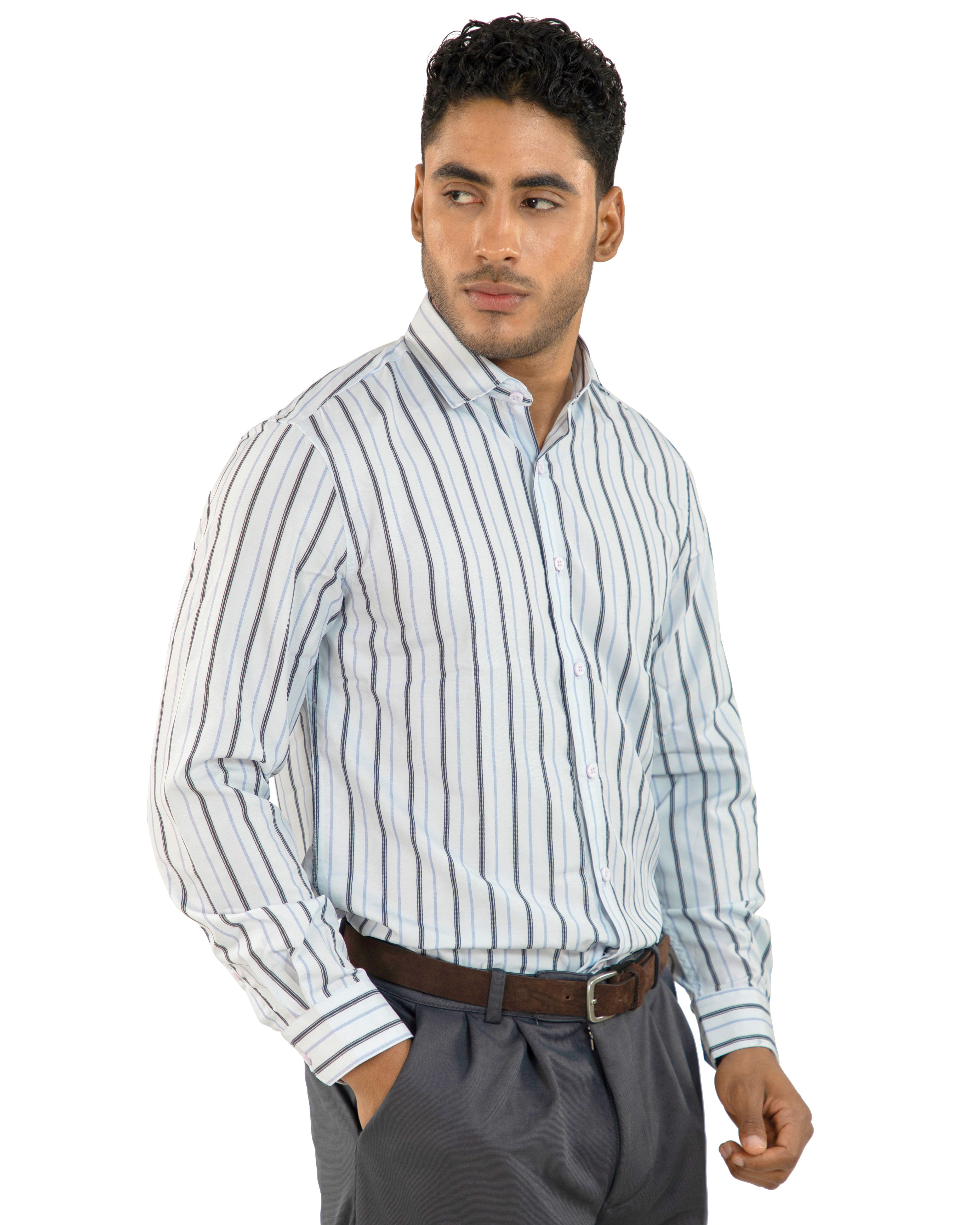 "Navy Stripe Shirt"
