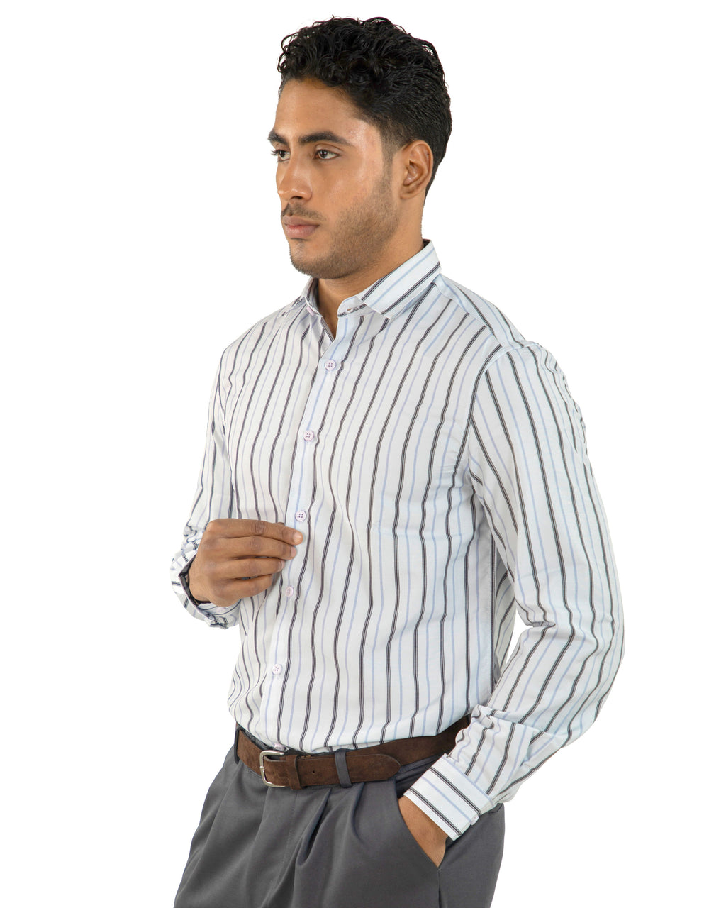 "Navy Stripe Shirt"