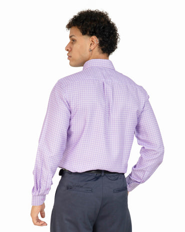 "Lilac Chequred shirt"